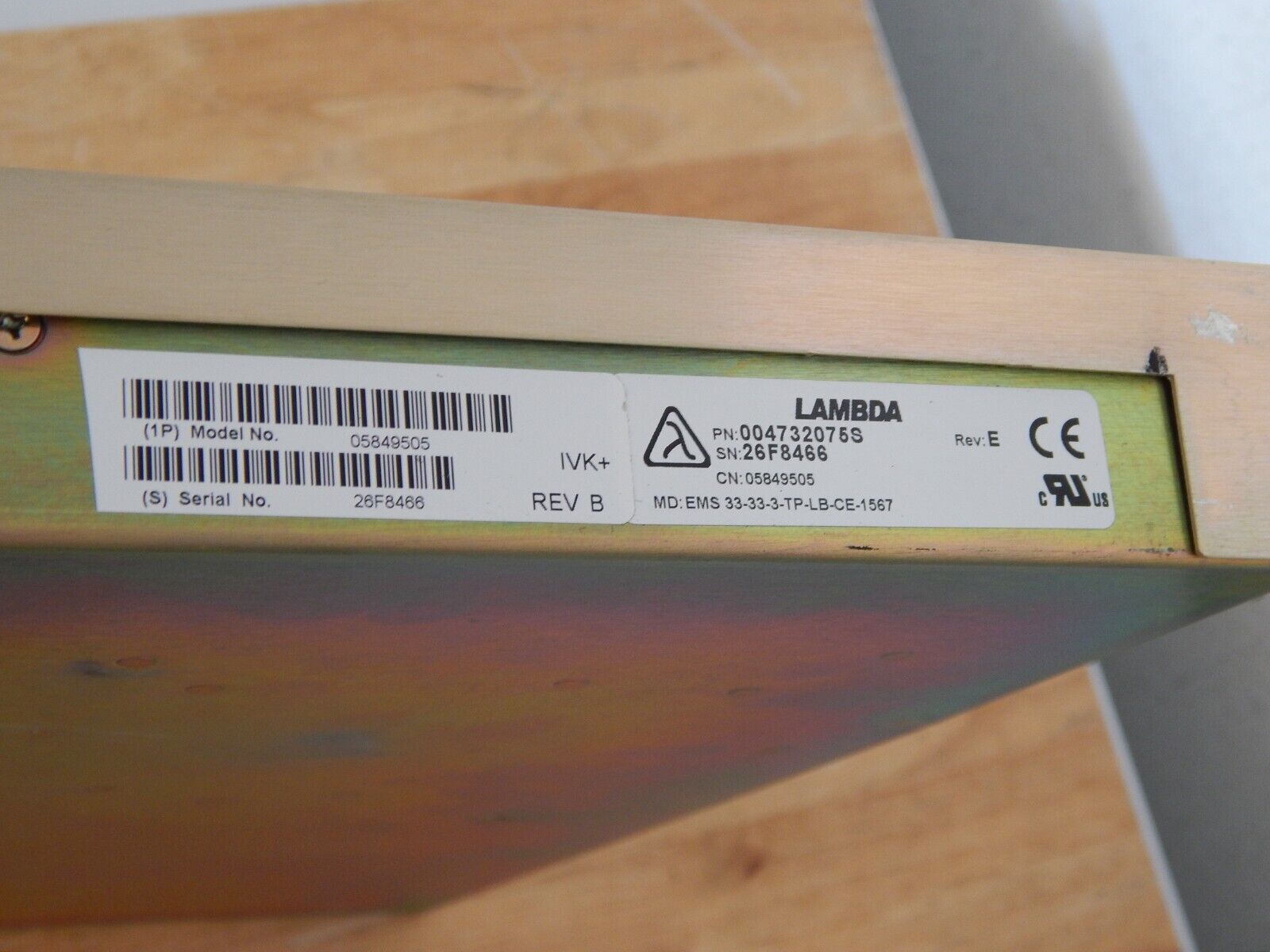 Lambda EMI EMS 33-33-3-TP-LB-CE-1567 Power Supply (2 in stock) Lambda EMI EMS 33-33-3-TP-LB-CE-1567 Power Supply (2 in stock)